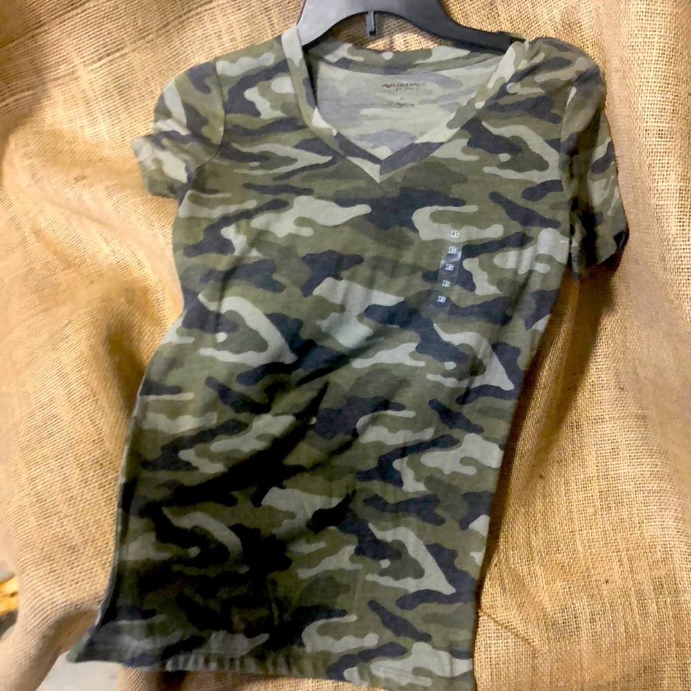 Camo Tee , V-neck  brand new with tags